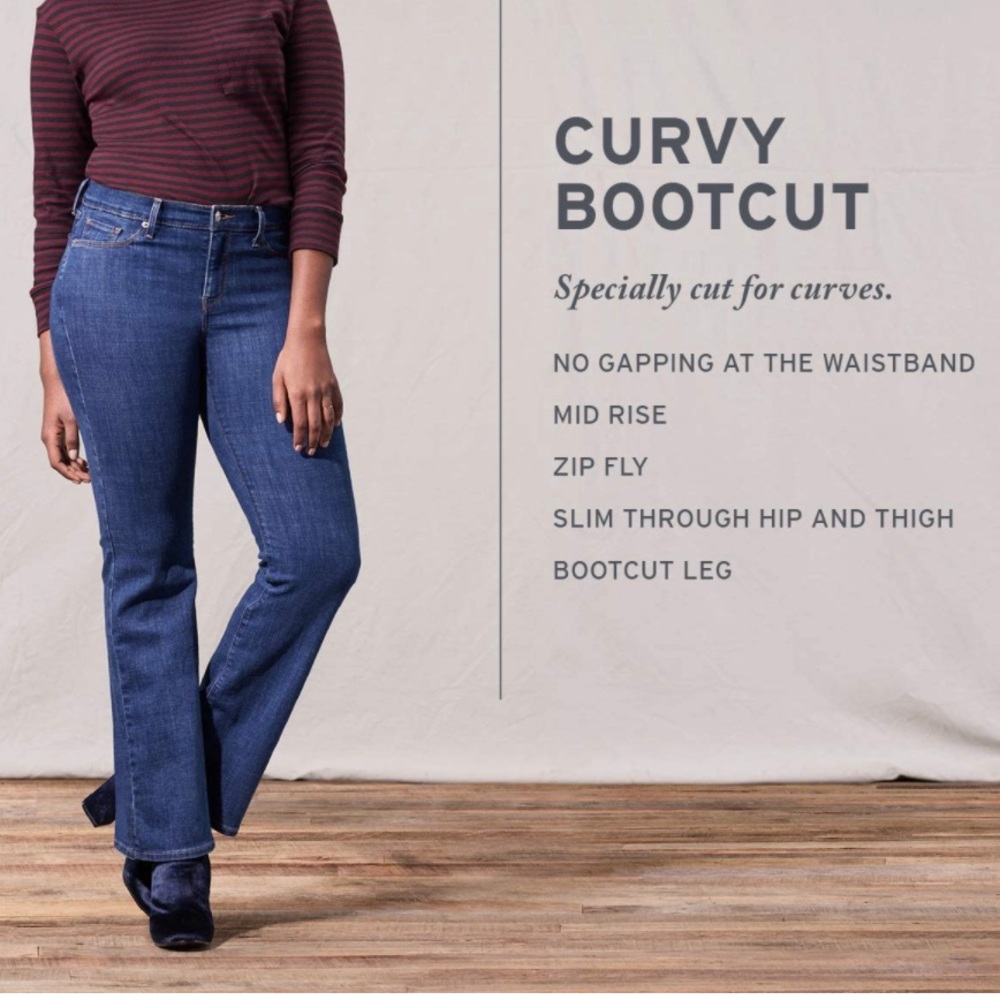 Levi’s curvy bootcut jeans